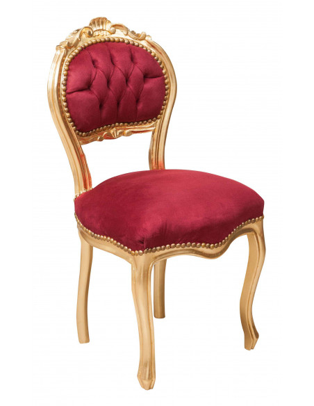 Sedia poltroncina stile francese Luigi XVI in legno massello di faggio L42XPR45XH90 cm