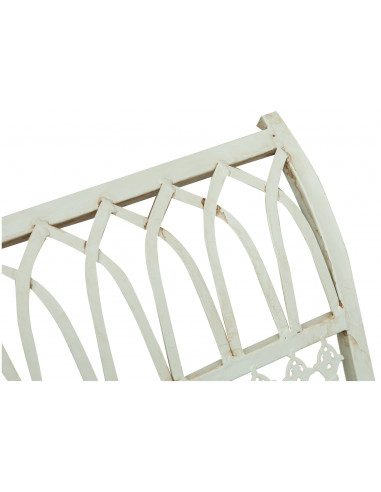 Cadeira forjada poltrona de ferro branco finish L127xPR64xH90 cm Cadeira forjada poltrona de ferro branco finish L127xPR64xH90 cm