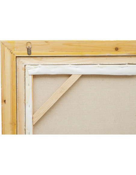 Dipinto a mano olio su tela con cornice in legno finitura foglia oro 205x3x144 cm