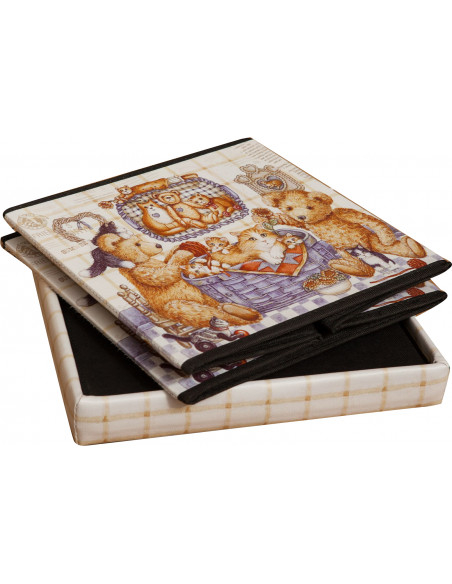 Pouf contenitore richiudibile in ecopelle 32x32x32 cm