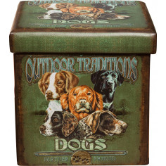 Pouf contenitore richiudibile in ecopelle 32x32x32 cm 2