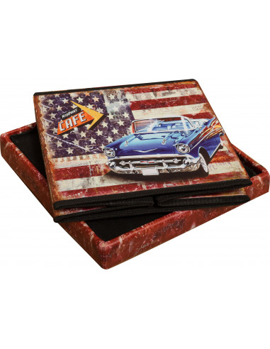 Pufe recipiente dobrável em couro ecológico 32x32x32 cm Pufe recipiente dobrável em couro ecológico 32x32x32 cm