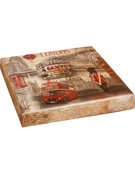 Pufe recipiente dobrável em couro ecológico 32x32x32 cm