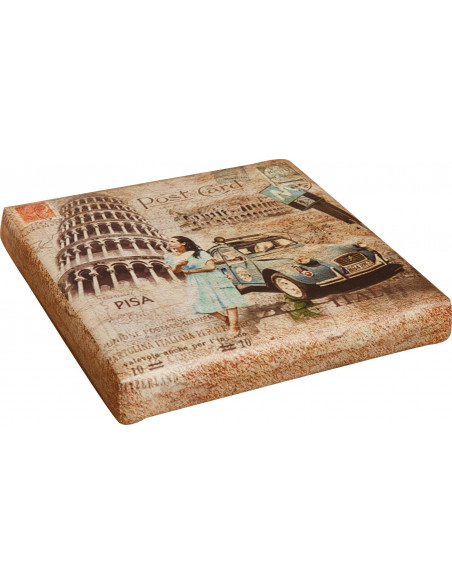 Pufe recipiente dobrável em couro ecológico 32x32x32 cm