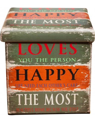 Pufe recipiente dobrável em couro ecológico 32x32x32 cm Pufe recipiente dobrável em couro ecológico 32x32x32 cm