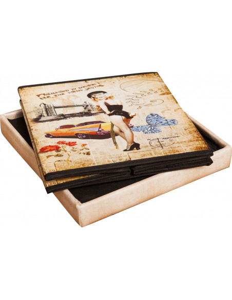 Pufe recipiente dobrável em couro ecológico 32x32x32 cm