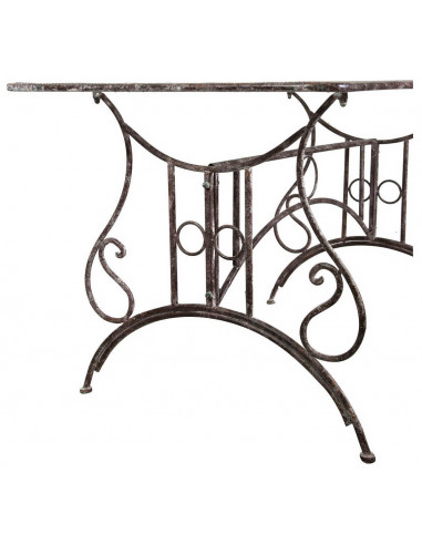 Tavolo in ferro battuto smontabile finitura ruggine anticata 150x80x77 cm Tavolo in ferro battuto smontabile finitura ruggine anticata 150x80x77 cm