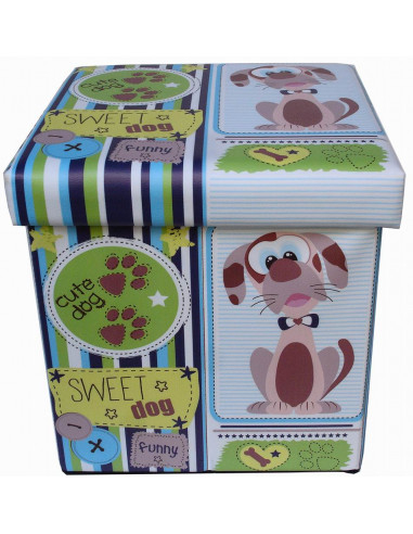 Pouf contenitore richiudibile in ecopelle 32x32x32 cm Pouf contenitore richiudibile in ecopelle 32x32x32 cm