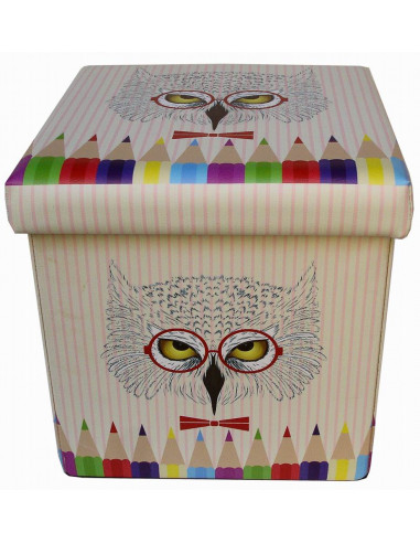 Pouf contenitore richiudibile in ecopelle 32x32x32 cm Pouf contenitore richiudibile in ecopelle 32x32x32 cm