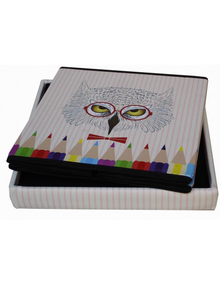 Pufe recipiente dobrável em couro ecológico 32x32x32 cm
