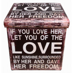 Pouf contenitore richiudibile in ecopelle 32x32x32 cm 2