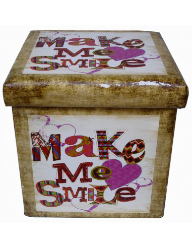 Pouf contenitore richiudibile in ecopelle 32x32x32 cm Pouf contenitore richiudibile in ecopelle 32x32x32 cm