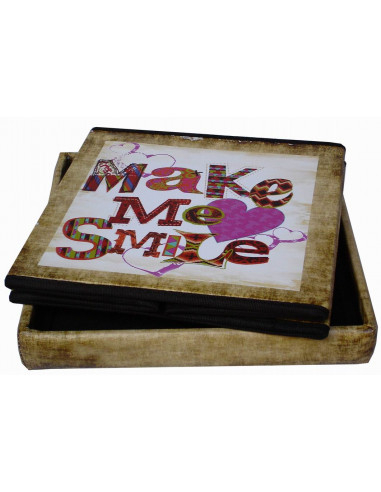 Pufe recipiente dobrável em couro ecológico 32x32x32 cm Pufe recipiente dobrável em couro ecológico 32x32x32 cm