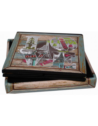 Pufe recipiente dobrável em couro ecológico 32x32x32 cm Pufe recipiente dobrável em couro ecológico 32x32x32 cm