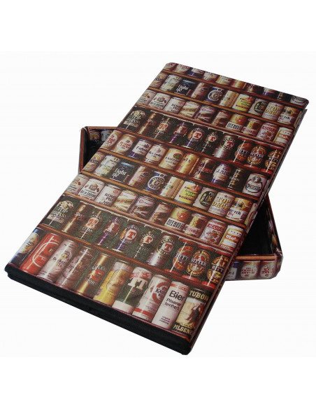 Pouf contenitore richiudibile in ecopelle 32x32x60 cm