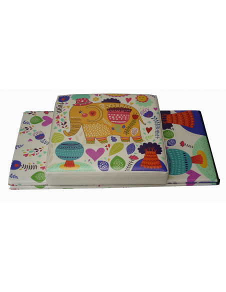 Pufe recipiente dobrável em couro ecológico 32x32x60 cm