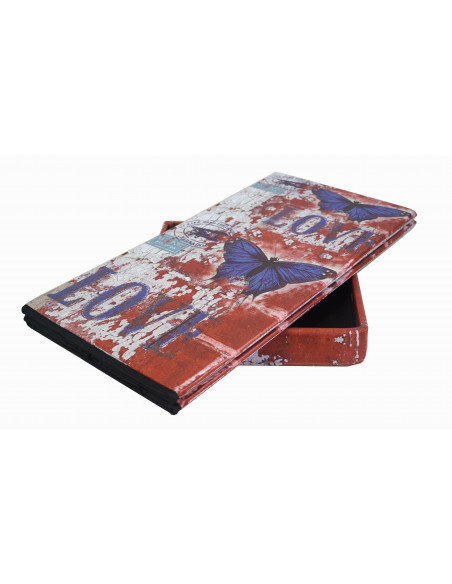 Pufe recipiente dobrável em couro ecológico 32x32x60 cm