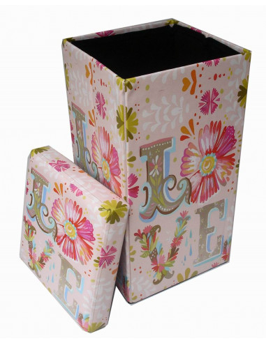 Pouf contenitore richiudibile in ecopelle 32x32x60 cm Pouf contenitore richiudibile in ecopelle 32x32x60 cm