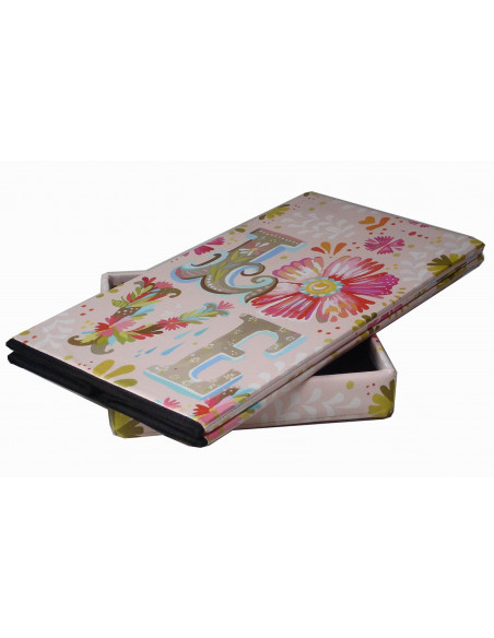 Pouf contenitore richiudibile in ecopelle 32x32x60 cm