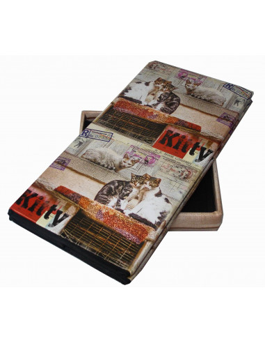 Pufe recipiente dobrável em couro ecológico 32x32x60 cm Pufe recipiente dobrável em couro ecológico 32x32x60 cm