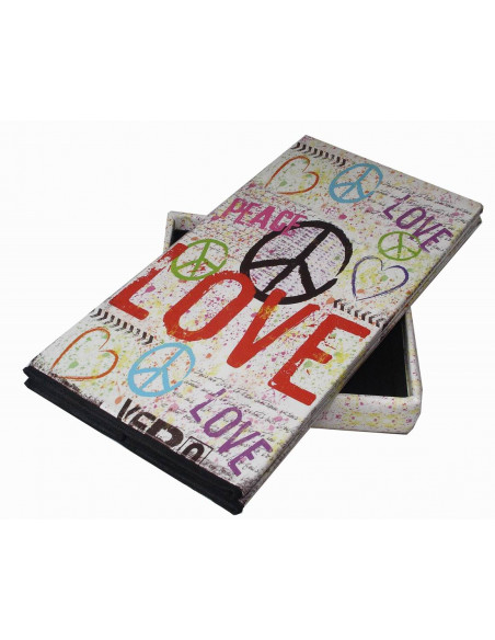 Pufe recipiente dobrável em couro ecológico 32x32x60 cm