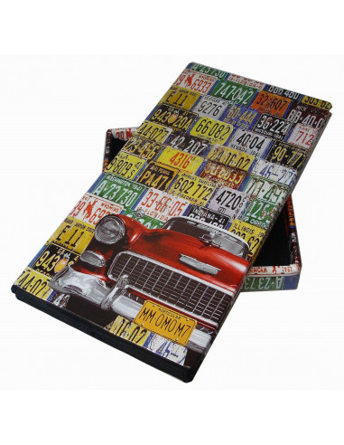 Pufe recipiente dobrável em couro ecológico 32x32x60 cm Pufe recipiente dobrável em couro ecológico 32x32x60 cm