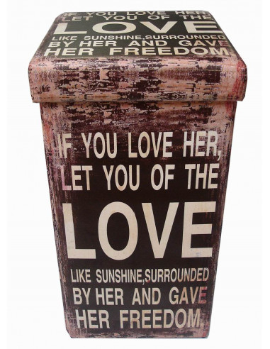 Pouf contenitore richiudibile in ecopelle 32x32x60 cm Pouf contenitore richiudibile in ecopelle 32x32x60 cm