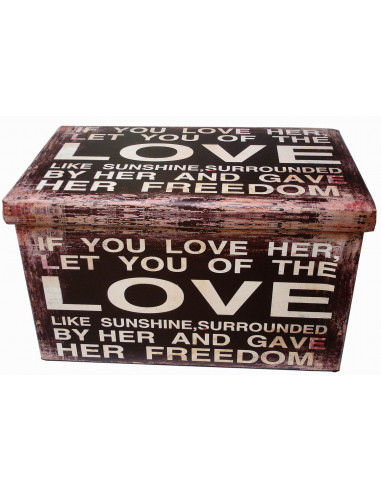 Pouf contenitore richiudibile in ecopelle 60x36x36 cm Pouf contenitore richiudibile in ecopelle 60x36x36 cm