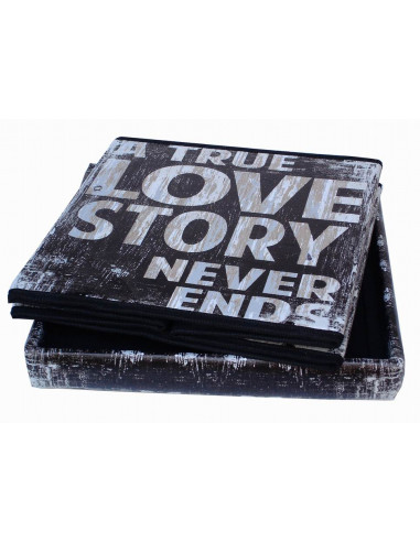 Pouf contenitore richiudibile in ecopelle 38x38x38 cm Pouf contenitore richiudibile in ecopelle 38x38x38 cm