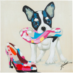 Pintura a óleo sobre tela pintada à mão 60x3x60 cm