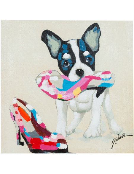 Pintura a óleo sobre tela pintada à mão 60x3x60 cm