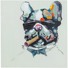 Pintura a óleo sobre tela pintada à mão 60x3x60 cm