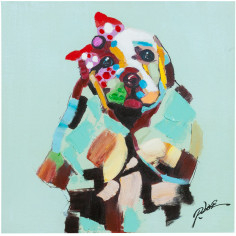 Pintura a óleo sobre tela pintada à mão 60x3x60 cm