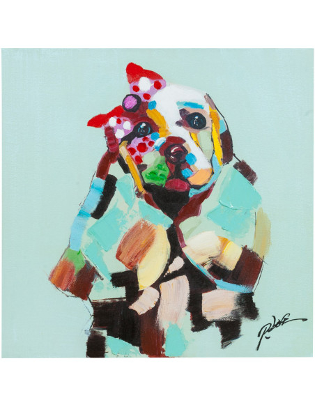 Pintura a óleo sobre tela pintada à mão 60x3x60 cm