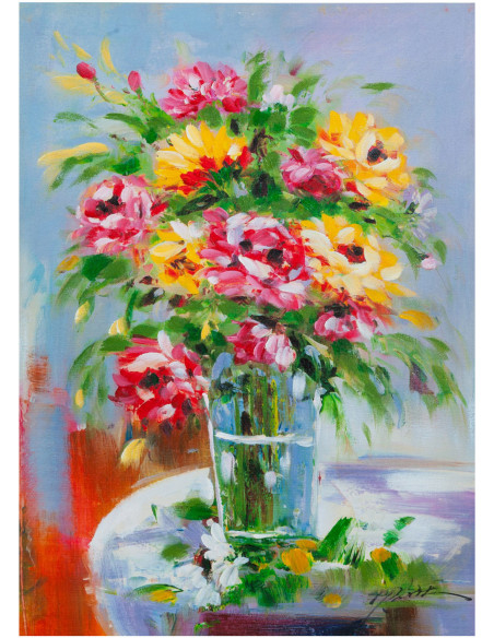 Pintura a óleo sobre tela pintados à mão 50x3x70 cm