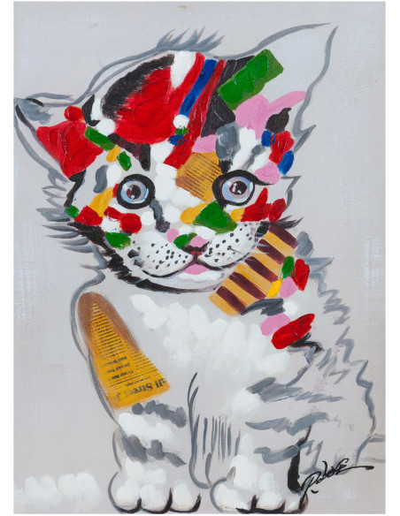 Pintura a óleo sobre tela pintados à mão 50x3x70 cm