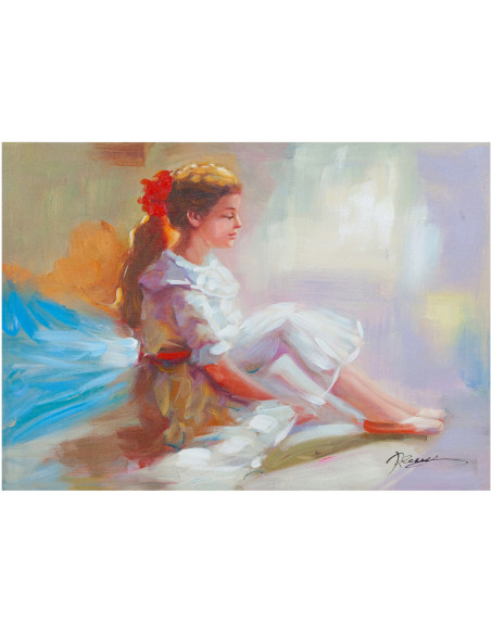 Pintura a óleo sobre tela pintada à mão 70x3x50 cm
