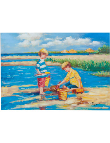 Pintura a óleo sobre tela pintada à mão 70x3x50 cm