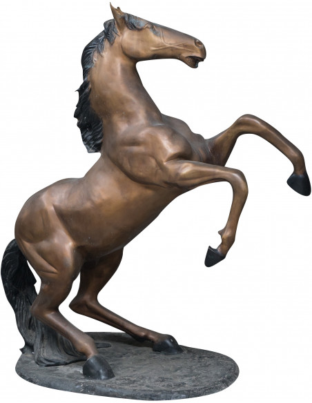 Cavalo em bronze fundido L125xDP62xH154 cm