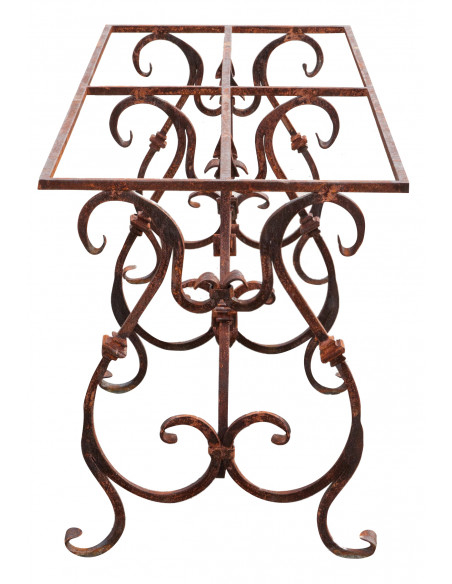 Base tavolo in ferro pieno L200xPR70xH74 cm