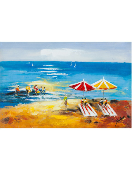 Quadro olio su tela dipinto a mano 90x3x60 cm