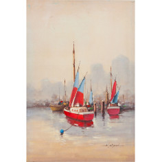 Quadro olio su tela dipinto a mano 60x3x90 cm