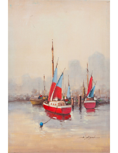 Pintura a óleo sobre tela pintada à mão 60x3x90 cm