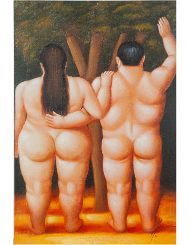 Quadro olio su tela dipinto a mano 60x3x90 cm