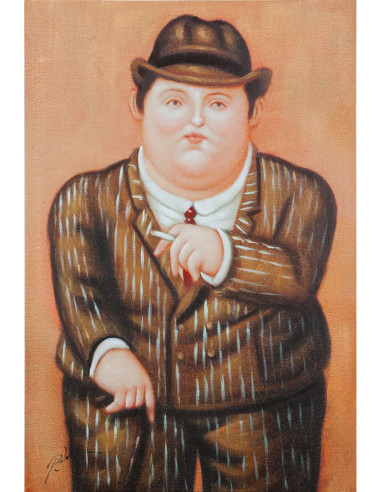 Pintura a óleo sobre tela pintada à mão 60x3x90 cm