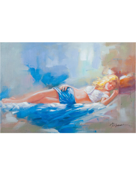 Quadro olio su tela dipinto a mano 90x3x60 cm