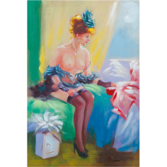 Pintura a óleo sobre tela pintada à mão 60x3x90 cm
