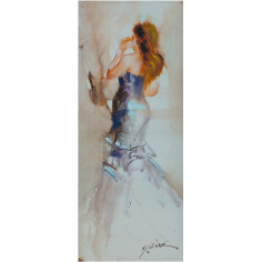 Pintura a óleo sobre tela pintada à mão 40x3x100 cm