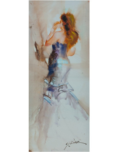 Quadro olio su tela dipinto a mano 40x3x100 cm
