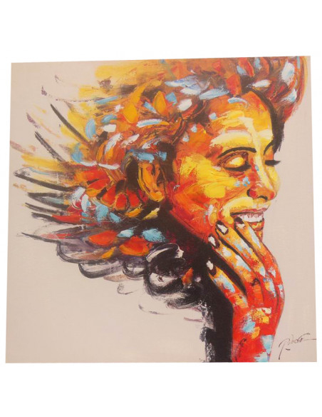 Quadro olio su tela dipinto a mano  60x3x60 cm